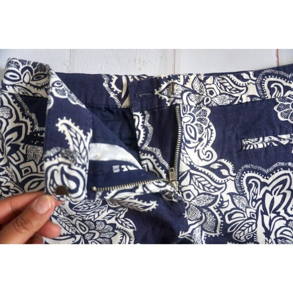 Willi Smith Women Blue Printed Shorts – Size 8 - Picture 2 of 7